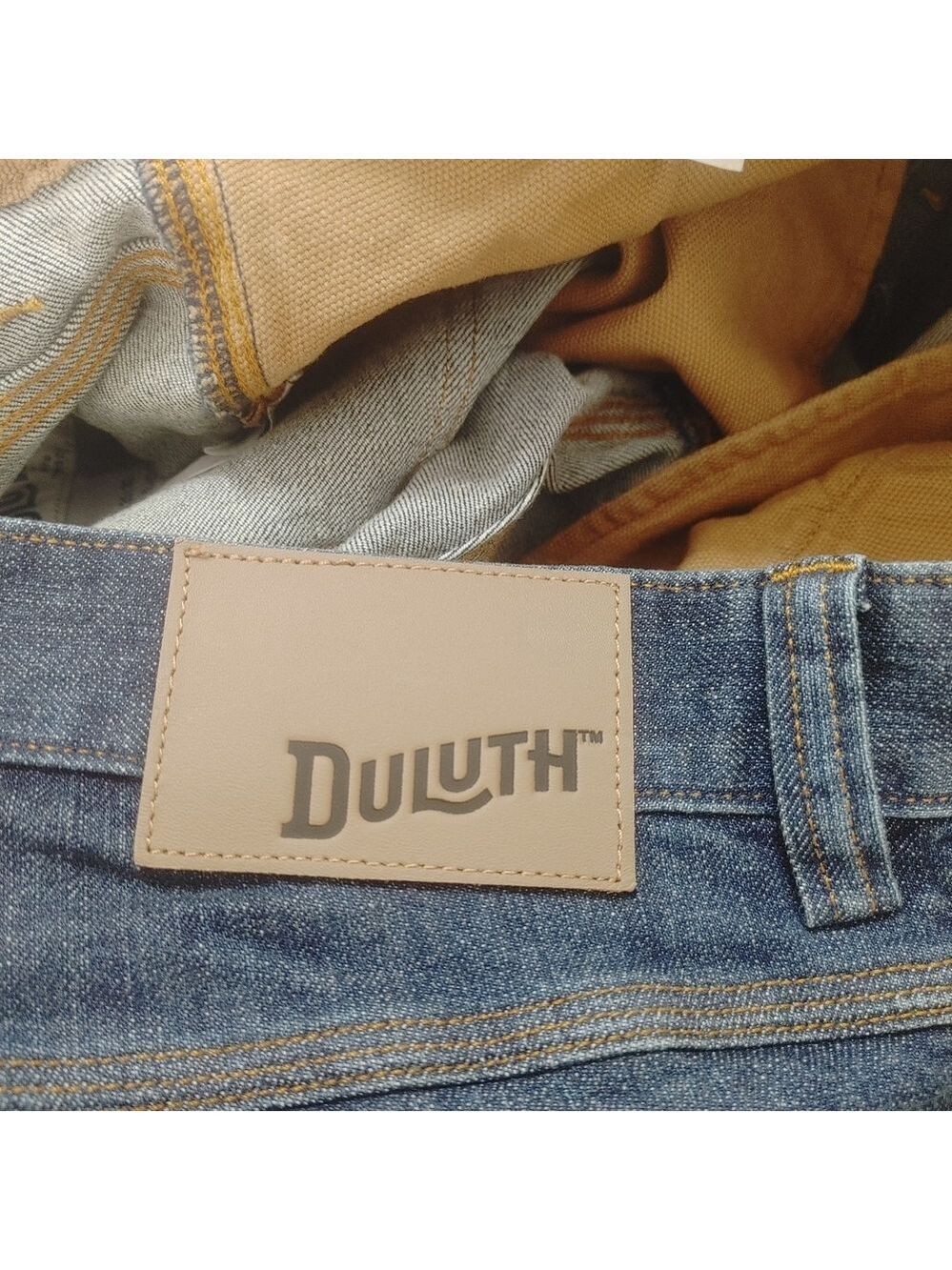 NWT Duluth Trading Men's DuluthFlex Ballroom Relaxed Jeans in Dark Blue 35x30 - Picture 12 of 16
